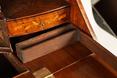 Lot 960 - AN 18TH CENTURY DUTCH MARQUETRY BOMBE-SHAPED BUREAU