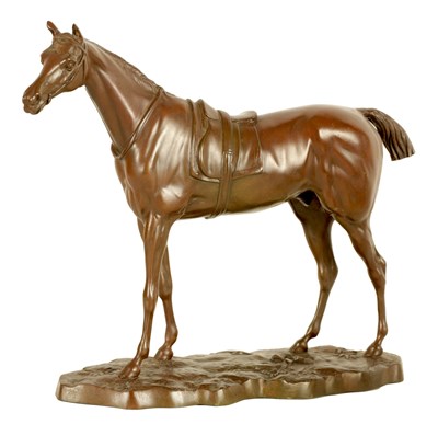 Lot 512 - JOHN WILLIS GOOD, BRITISH (1845-1879) A 19TH CENTURY BRONZE EQUESTRIAN SCULPTURE