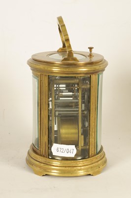 Lot 684 - A LATE 19TH CENTURY FRENCH OVAL CASED GRAND SONNERIE REPEATING CARRIAGE CLOCK