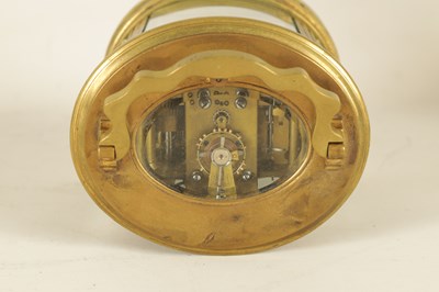 Lot 684 - A LATE 19TH CENTURY FRENCH OVAL CASED GRAND SONNERIE REPEATING CARRIAGE CLOCK