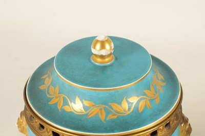 Lot 50 - A PAIR OF 19TH CENTURY SEVRES STYLE AND ORMOLU MOUNTED ICE PAILS AND COVERS