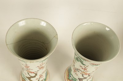 Lot 102 - A PAIR OF 19TH CENTURY CHINESE FAMILLE VERTE VASES