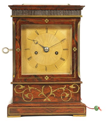 Lot 746 - GEORGE THORPE, LONDON, DATED 1838. A FINE ENGLISH DOUBLE FUSEE FOUR-GLASS MANTEL CLOCK OF SMALL PROPORTIONS