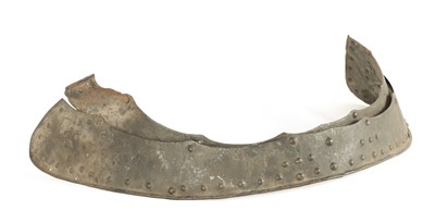 Lot 378 - A 17TH CENTURY CIVIL WAR CROMWELLIAN BOTTOM SECTION OF AN ARTICULATED BACK PLATE