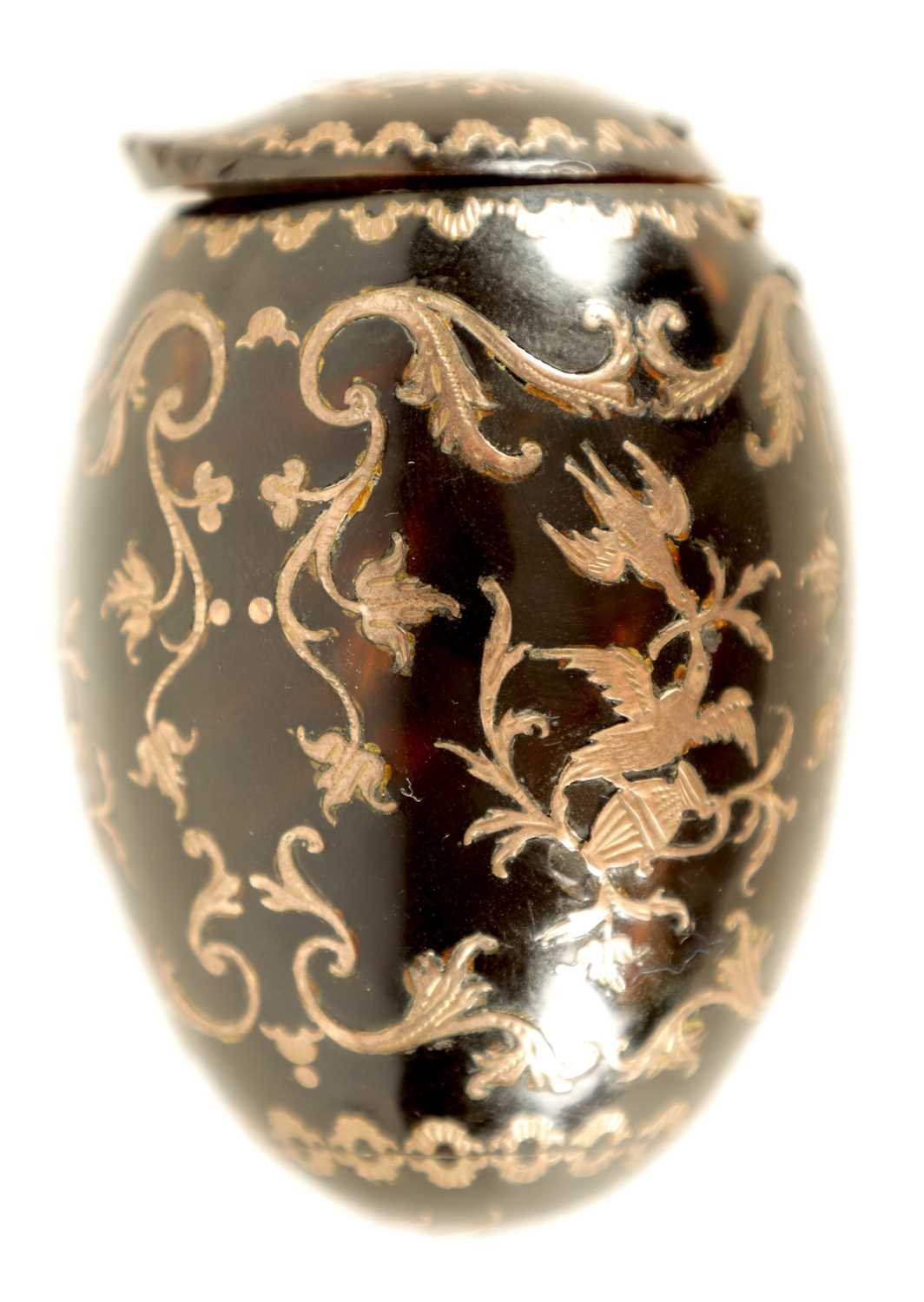 Lot 388 - AN UNUSUAL 18TH CENTURY GOLD INLAID