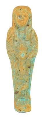 Lot 1077 - A CARVED STONE EGYPTIAN USHABTI