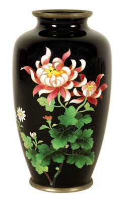 Lot 1075 - A JAPANESE MEIJI PERIOD CLOISONNÉ VASE