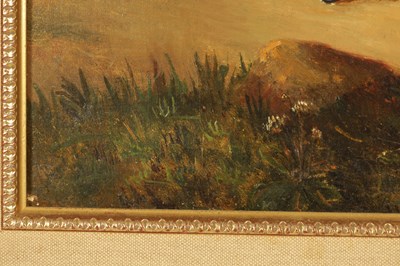 Lot 615 - IN THE MANNER OF ‘FRANCOISE VERHEYDEN’ A 19TH CENTURY OIL ON CANVAS FIGURES IN A COUNTRY LANDSCAPE