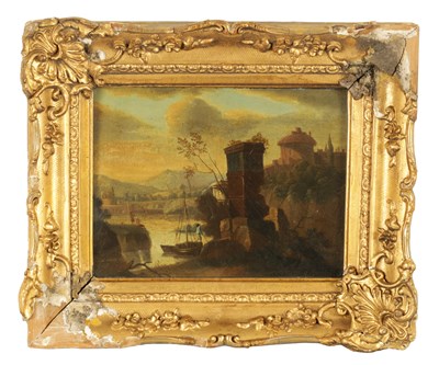 Lot 637 - IN THE MANNER OF RICHARD WILSON (1714-1782) A LATE 18TH CENTURY OIL ON BOARD (BAY OF NAPLES)