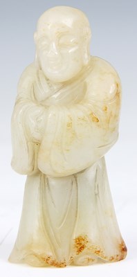 Lot 109 - A CHINESE 18th CENTURY JADE PENDANT carved as...