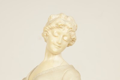 Lot 759 - PAUL PHILLIPE (1870–1930). AN EARLY 20TH CENTURY FRENCH MIXED MEDIA FIGURAL SCULPTURE OF A YOUNG LADY
