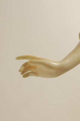 Lot 759 - PAUL PHILLIPE (1870–1930). AN EARLY 20TH CENTURY FRENCH MIXED MEDIA FIGURAL SCULPTURE OF A YOUNG LADY