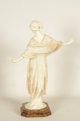 Lot 759 - PAUL PHILLIPE (1870–1930). AN EARLY 20TH CENTURY FRENCH MIXED MEDIA FIGURAL SCULPTURE OF A YOUNG LADY