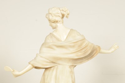 Lot 759 - PAUL PHILLIPE (1870–1930). AN EARLY 20TH CENTURY FRENCH MIXED MEDIA FIGURAL SCULPTURE OF A YOUNG LADY