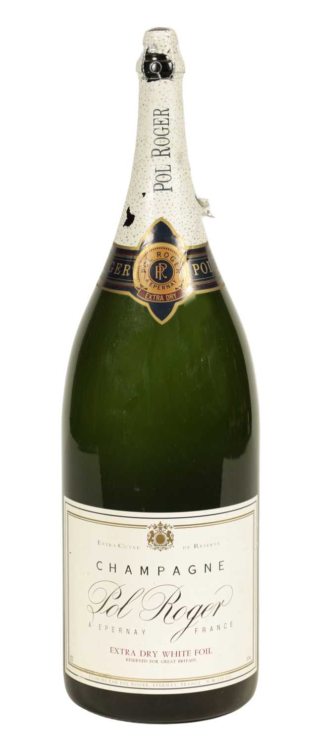 Lot 1119 - A LARGE BALTHAZAR BOTTLE OF ‘POL ROGER’ CHAMPAGNE