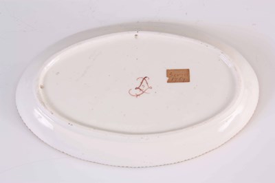Lot 45 - A FINE 18TH CENTURY SEVRES PORCELAIN SHALLOW OVAL DISH