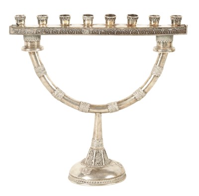 Lot 289 - A 1950’S SILVER JUDICA MENORAH