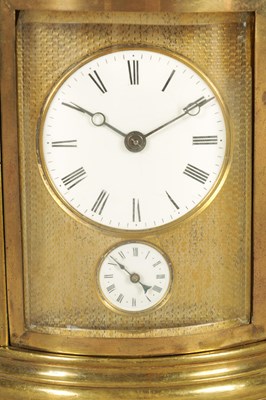 Lot 670 - A LATE 19TH CENTURY FRENCH OVAL REPEATING CARRIAGE CLOCK