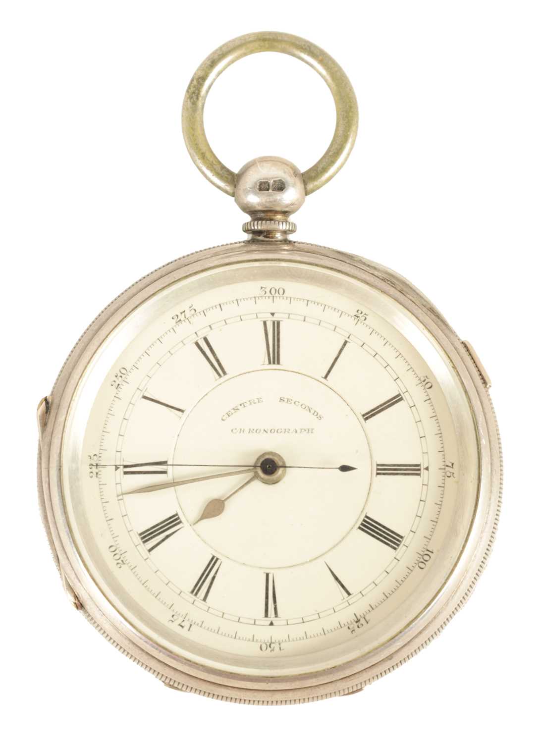 Lot 177 - H. COHEN, MANCHESTER. A LATE 19TH CENTURY SILVER CHRONOGRAPH POCKET WATCH