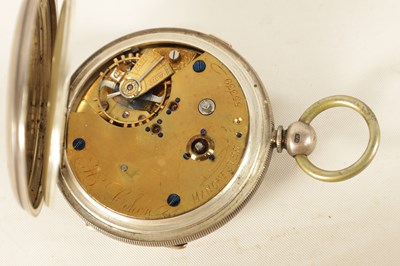 Lot 177 - H. COHEN, MANCHESTER. A LATE 19TH CENTURY SILVER CHRONOGRAPH POCKET WATCH