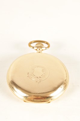 Lot 272 - A SWISS EARLY 20TH CENTURY 14CT GOLD FULL HUNTER POCKET WATCH
