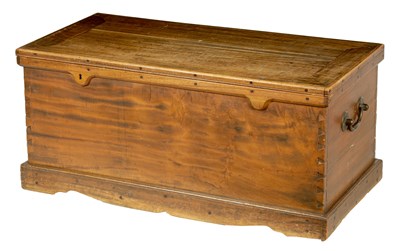 Lot 1184 - AN EARLY 19TH CENTURY CAMPHOR WOOD CHEST