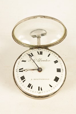 Lot 255 - J.G. DEMLER, A REGENSBURG. A 19TH CENTURY GERMAN SILVER VERGE POCKET WATCH