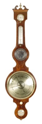 Lot 1015 - A 19TH CENTURY MAHOGANY 10" WHEEL BAROMETER SIGNED C. REALINI, PRESTON