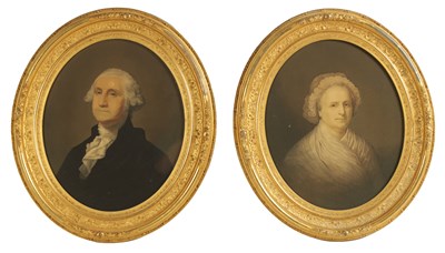 Lot 1430 - E.C. MIDDLETON. A PAIR OF EARLY CHROMOLITHOGRAPHS OF GEORGE WASHINGTON AND HIS WIFE