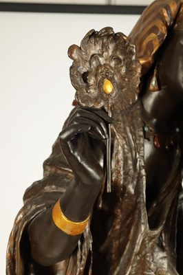 Lot 720 - ATT. TO LOUIS HOTTOT (1834-1905) A LATE 19TH CENTURY MASSIVE LIFE SIZE BRONZED ORIENTALIST SCULPTURE