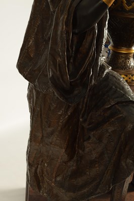 Lot 720 - ATT. TO LOUIS HOTTOT (1834-1905) A LATE 19TH CENTURY MASSIVE LIFE SIZE BRONZED ORIENTALIST SCULPTURE