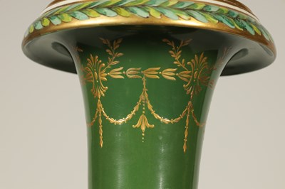 Lot 109 - A LARGE 19TH CENTURY ORMOLU MOUNTED SEVERS STYLE PORCELAIN HALL VASE AND COVER