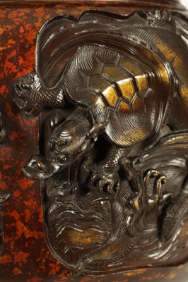 Lot 327 - A LARGE JAPANESE MEIJI PERIOD PATINATED KORO AND COVER