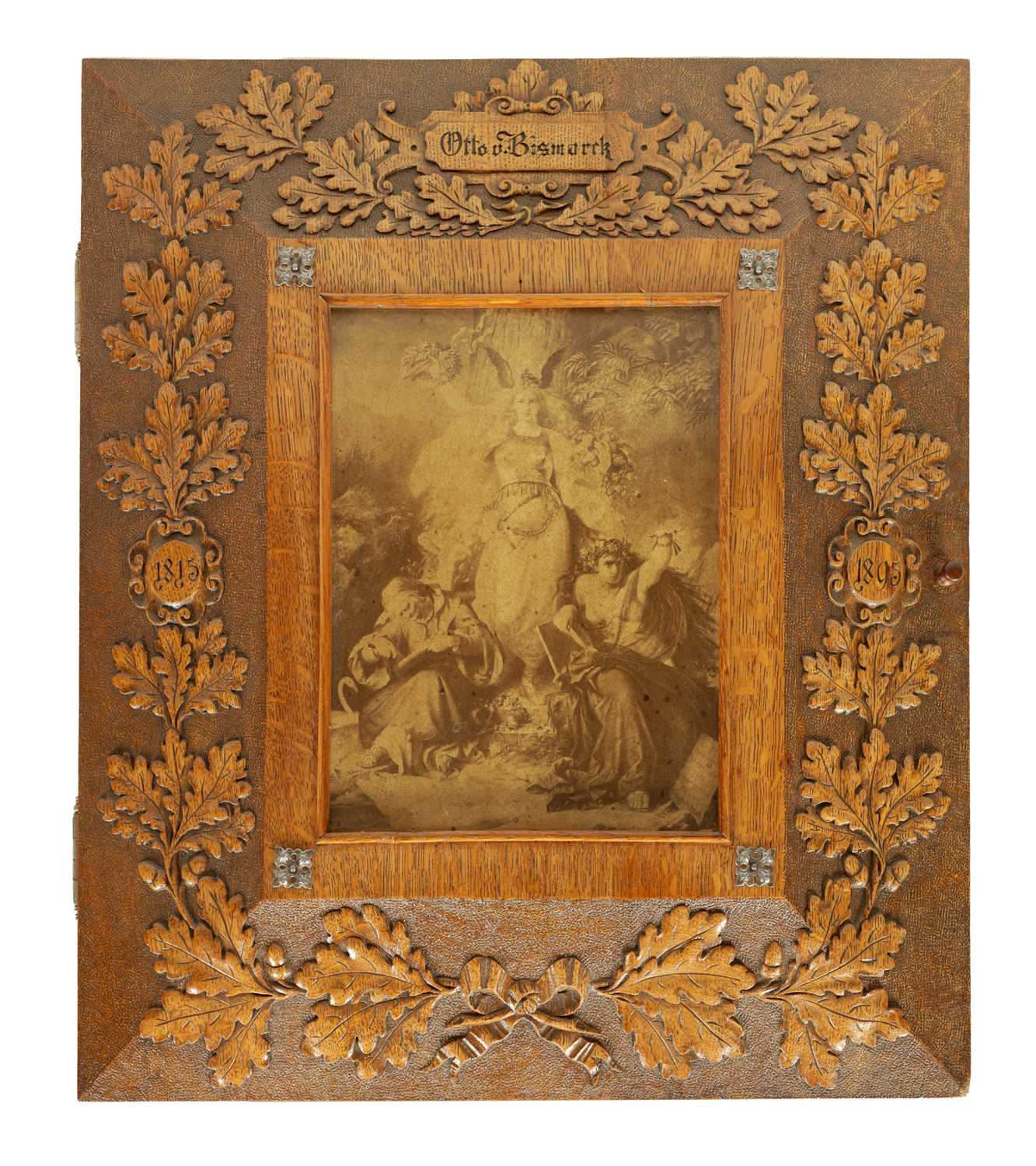 Lot 587 - A LATE 19TH CENTURY BLACK FOREST CARVED OAK FRAME