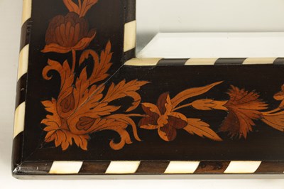 Lot 1075 - A LATE 19TH CENTURY ITALIAN MARQUETRY FALCHINI BROTHERS HANGING MIRROR