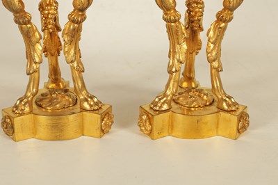 Lot 688 - A PAIR OF 19TH CENTURY FRENCH ORMOLU AND PORCELAIN PANELLED CANDLESTICKS