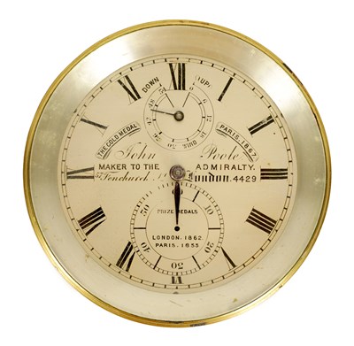 Lot 933 - JOHN POOLE, MAKER TO THE ADMIRALTY, FENCHURCH. LONDON. A LATE 19TH CENTURY MARINE CHRONOMETER