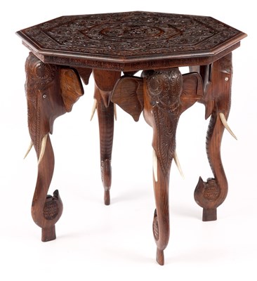 Lot 195 - AN EARLY 20TH CENTURY INDIAN TABLE the...