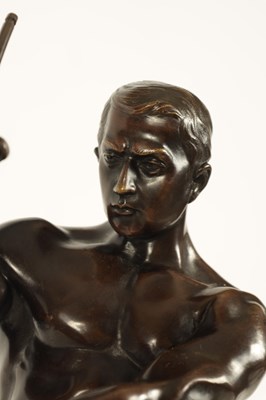 Lot 619 - H. RIESE. A STYLISH ART DECO FIGURAL BRONZE OF AN ARCHER