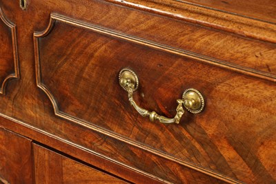 Lot 1040 - A GEORGE III MAHOGANY SECRETAIRE BOOKCASE HAVING GOOD COLOUR AND PATINATION