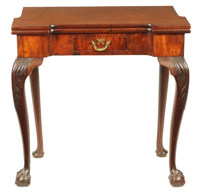 Lot 1114 - A MID 18TH CENTURY MAHOGANY CARD TABLE