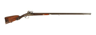 Lot 416 - A FINE EARLY 19TH CENTURY PRESENTATION TYPE SILVER MOUNTED DOUBLE BARREL FLINTLOCK SHOTGUN BY LEPAGE, PARIS.