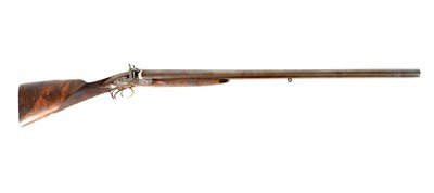 Lot 403 - JEFFERSON, SCARBOROUGH. A 19TH CENTURY FOUR BORE DOUBLE BARREL PERCUSSION FOWLING GUN