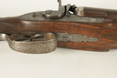 Lot 403 - JEFFERSON, SCARBOROUGH. A 19TH CENTURY FOUR BORE DOUBLE BARREL PERCUSSION FOWLING GUN