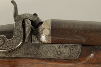 Lot 403 - JEFFERSON, SCARBOROUGH. A 19TH CENTURY FOUR BORE DOUBLE BARREL PERCUSSION FOWLING GUN