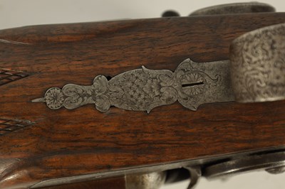 Lot 403 - JEFFERSON, SCARBOROUGH. A 19TH CENTURY FOUR BORE DOUBLE BARREL PERCUSSION FOWLING GUN