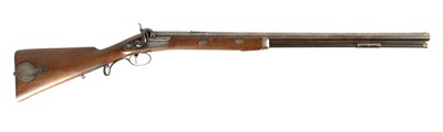 Lot 401 - THOMAS BAKER, FLEET STREET, LONDON. A MID 19TH CENTURY 13 BORE BIG GAME PERCUSSION RIFLE