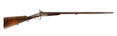 Lot 376 - FRANCIS MARQUIS, PARIS. A MID 19TH CENTURY FRENCH DOUBLE BARREL PIN FIRE SHOTGUN