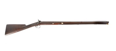 Lot 373 - AN EARLY 19TH CENTURY 13 BORE SINGLE BARREL PERCUSSION SHOTGUN BY PATRIC, LIVERPOOL.