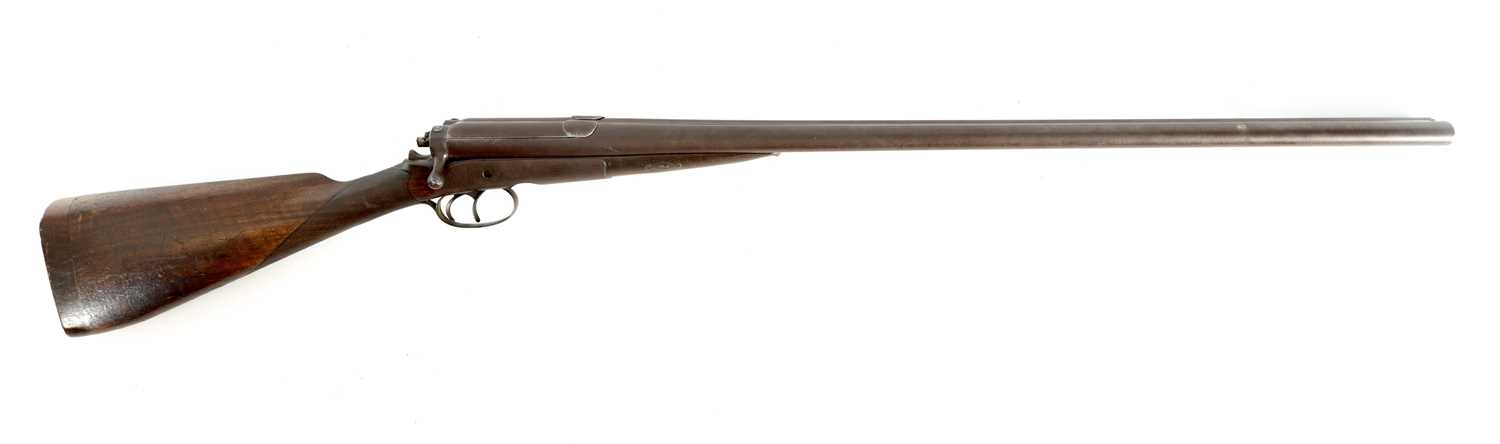 Lot 419 - A BAKERS PATENT DOUBLE BARREL BOLT ACTION SHOTGUN